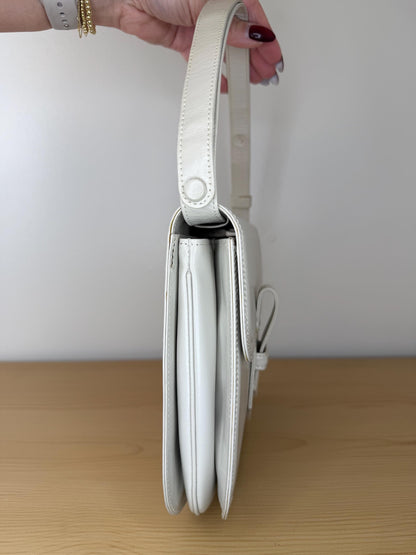 AUTHENTIC Vintage YSL 2 Way Cream Shoulder Bag