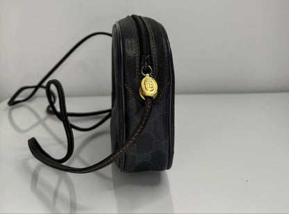 Gucci Vintage GG Supreme Web Sherry Line Crossbody PVC Black
