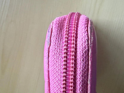 Chanel Pink Camellia Embossed Caviar Leather Zip Around