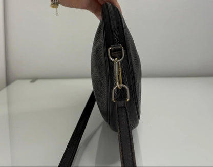 Gucci Vintage Black Leather with Interlocking GG