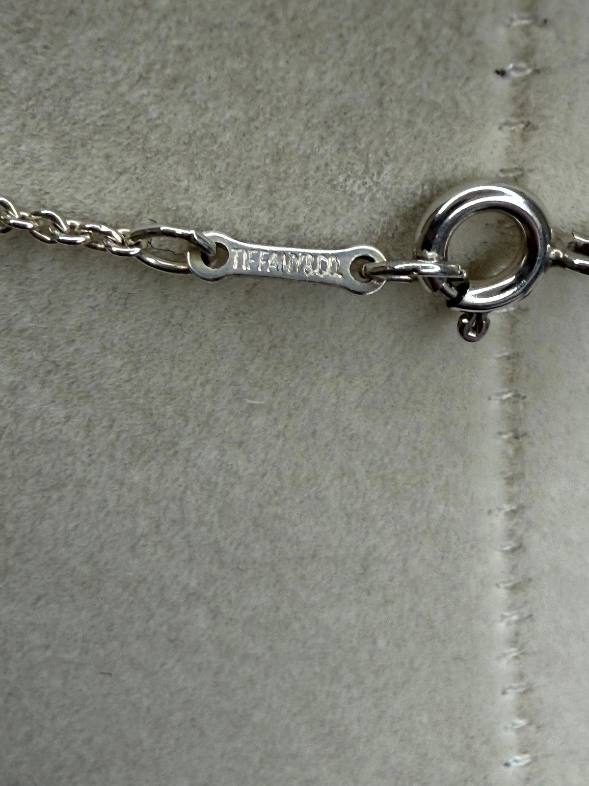 Tiffany Elsa Peretti Sterling Silver Open Heart Necklace
