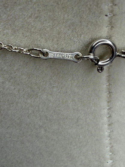 Tiffany Elsa Peretti Sterling Silver Open Heart Necklace