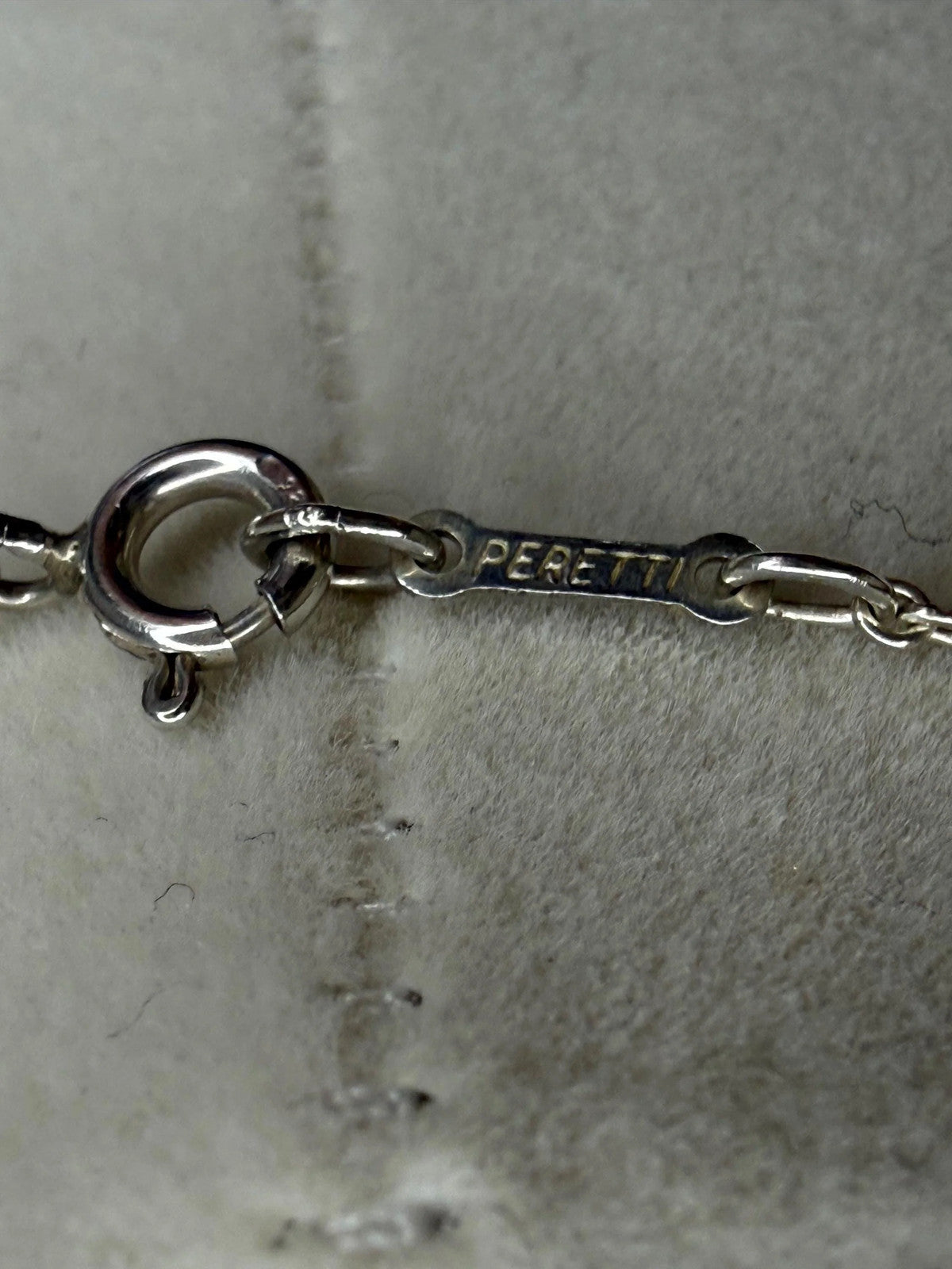 Tiffany Elsa Peretti Sterling Silver Open Heart Necklace