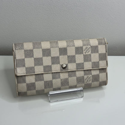 Louis Vuitton Sarah White Damier Azur Long Wallet