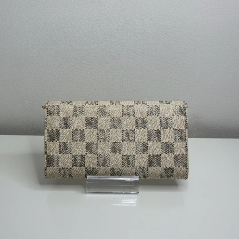 Louis Vuitton Sarah White Damier Azur Long Wallet