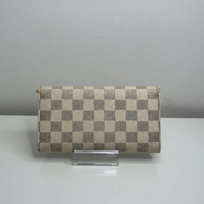Louis Vuitton Sarah White Damier Azur Long Wallet