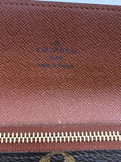 Louis Vuitton Monogram Accordion Wallet with non branded wristlet chain