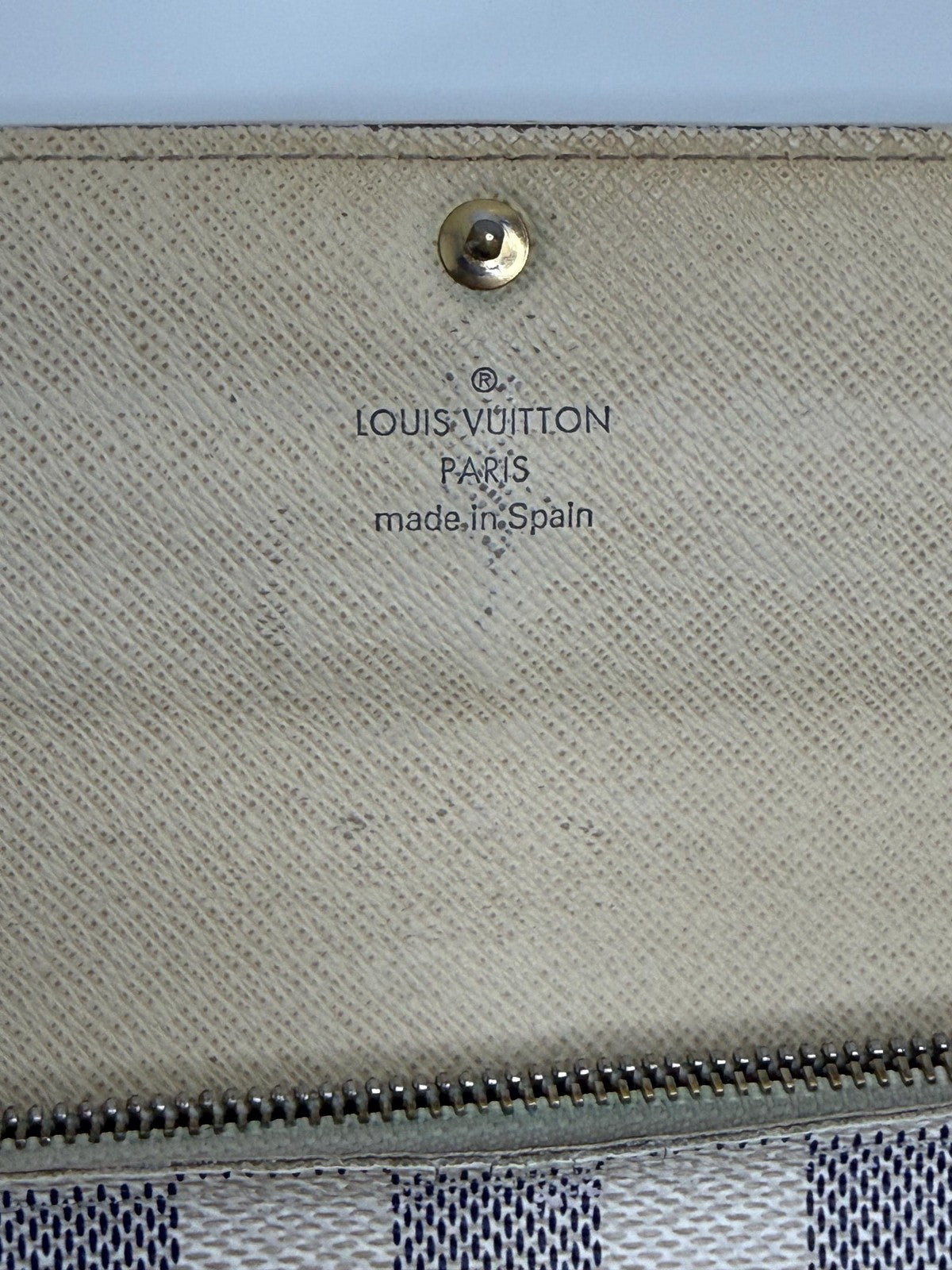 Louis Vuitton Sarah White Damier Azur Long Wallet