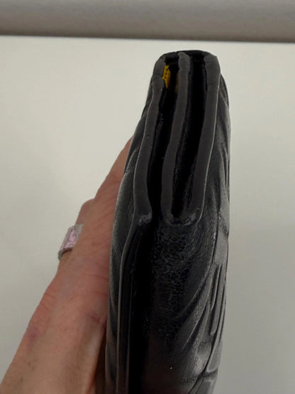 Fendi Black Forever Fendi Continental Wallet Calfskin with Embossed Logo