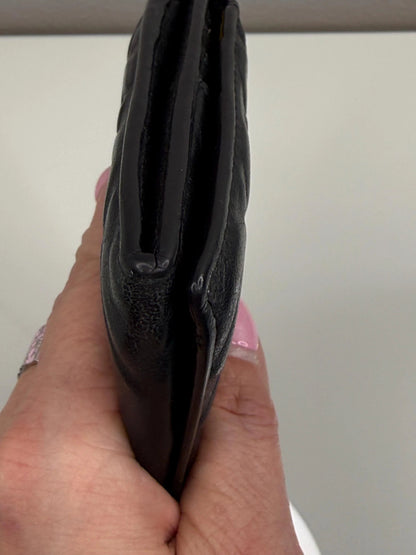 Fendi Black Forever Fendi Continental Wallet Calfskin with Embossed Logo