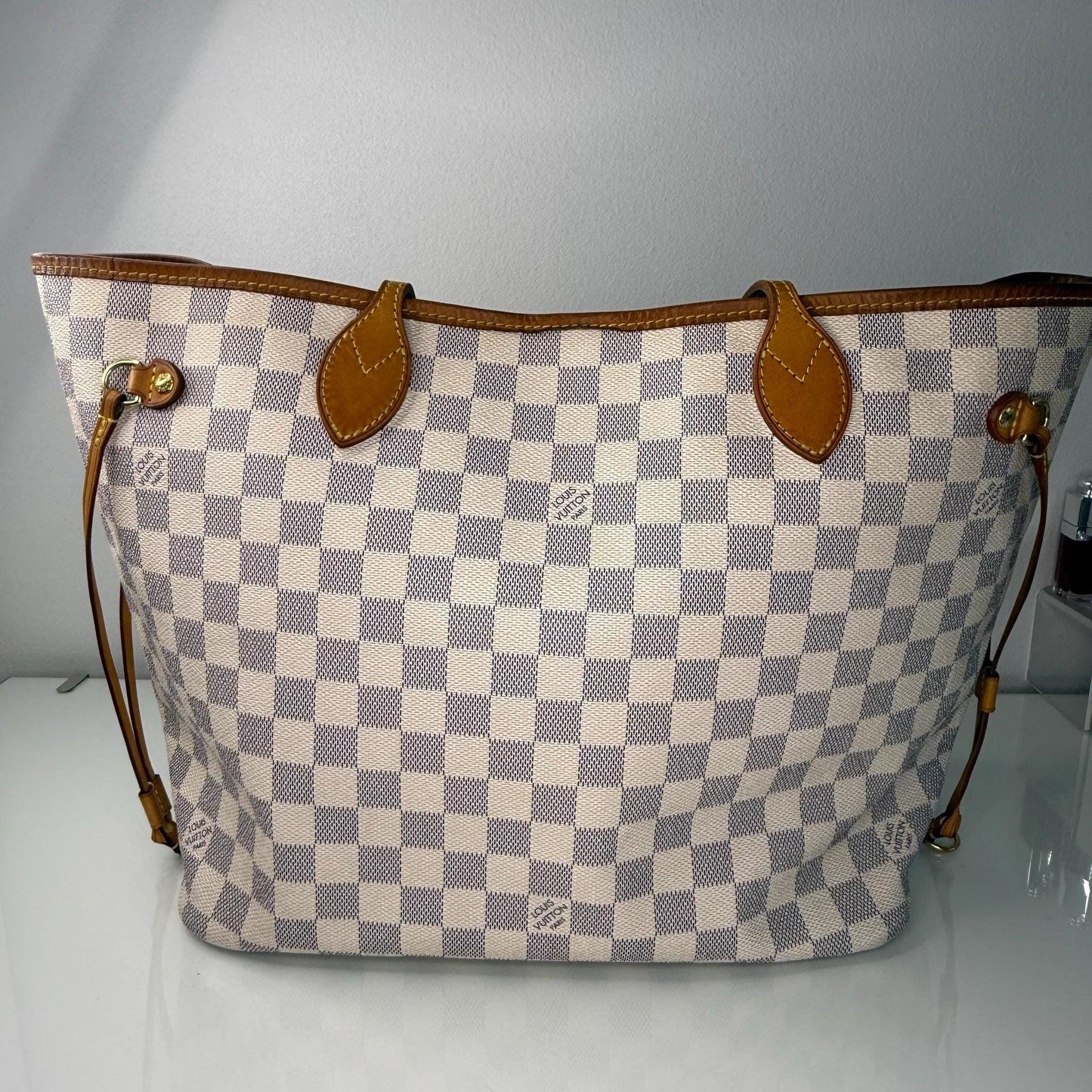 Louis Vuitton Damier Azur MM Neverfull Tote