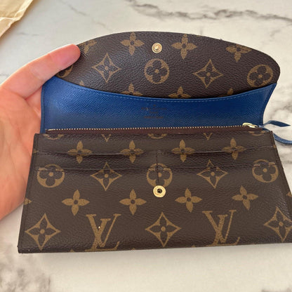 Louis Vuitton Emilie Monogram with Blue Interior Wallet