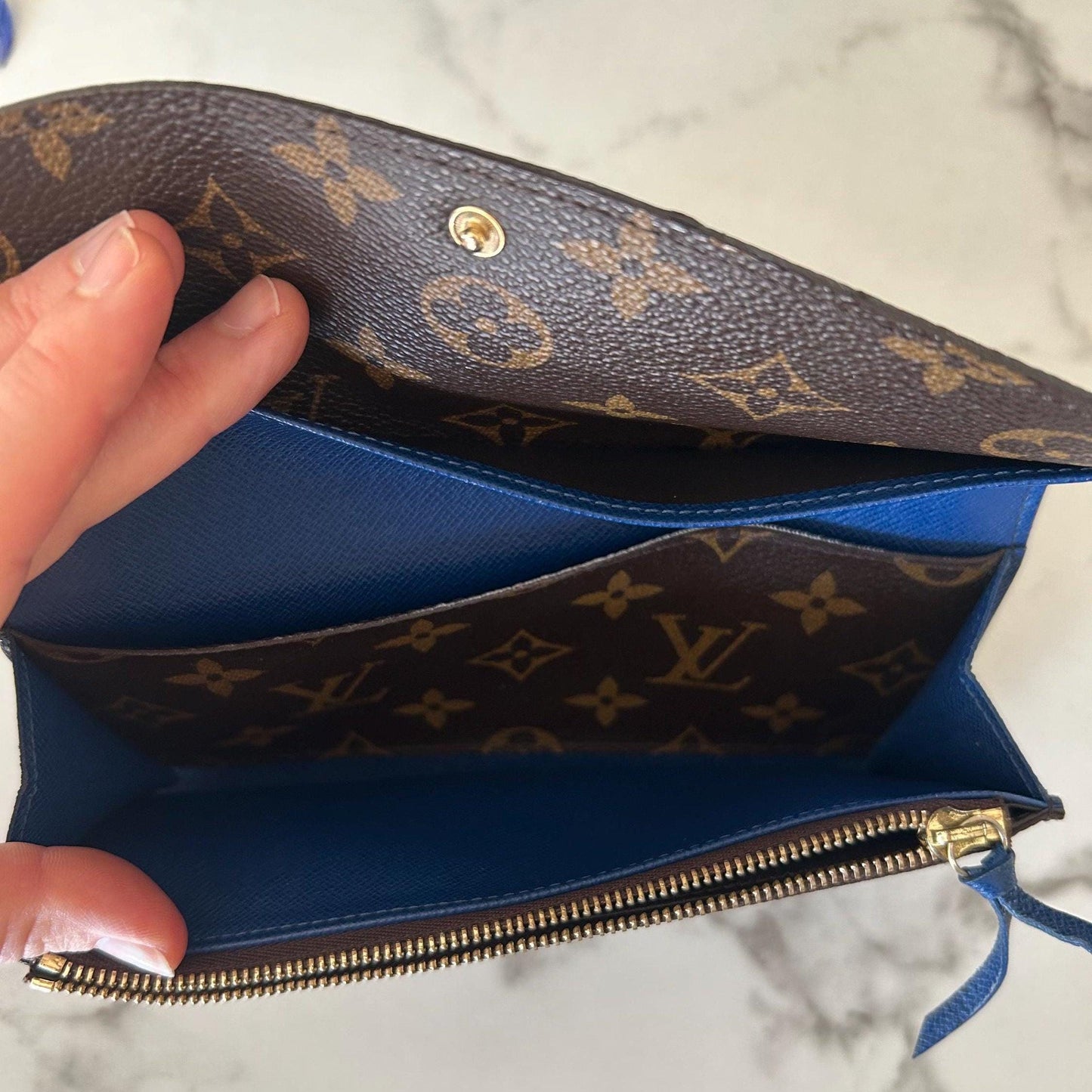 Louis Vuitton Emilie Monogram with Blue Interior Wallet