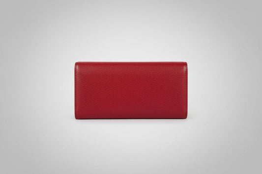 Chanel Red Caviar Leather CC Timeless Flap Wallet