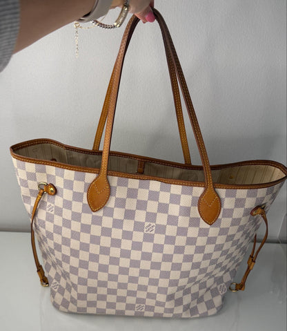 Louis Vuitton Damier Azur MM Neverfull Tote