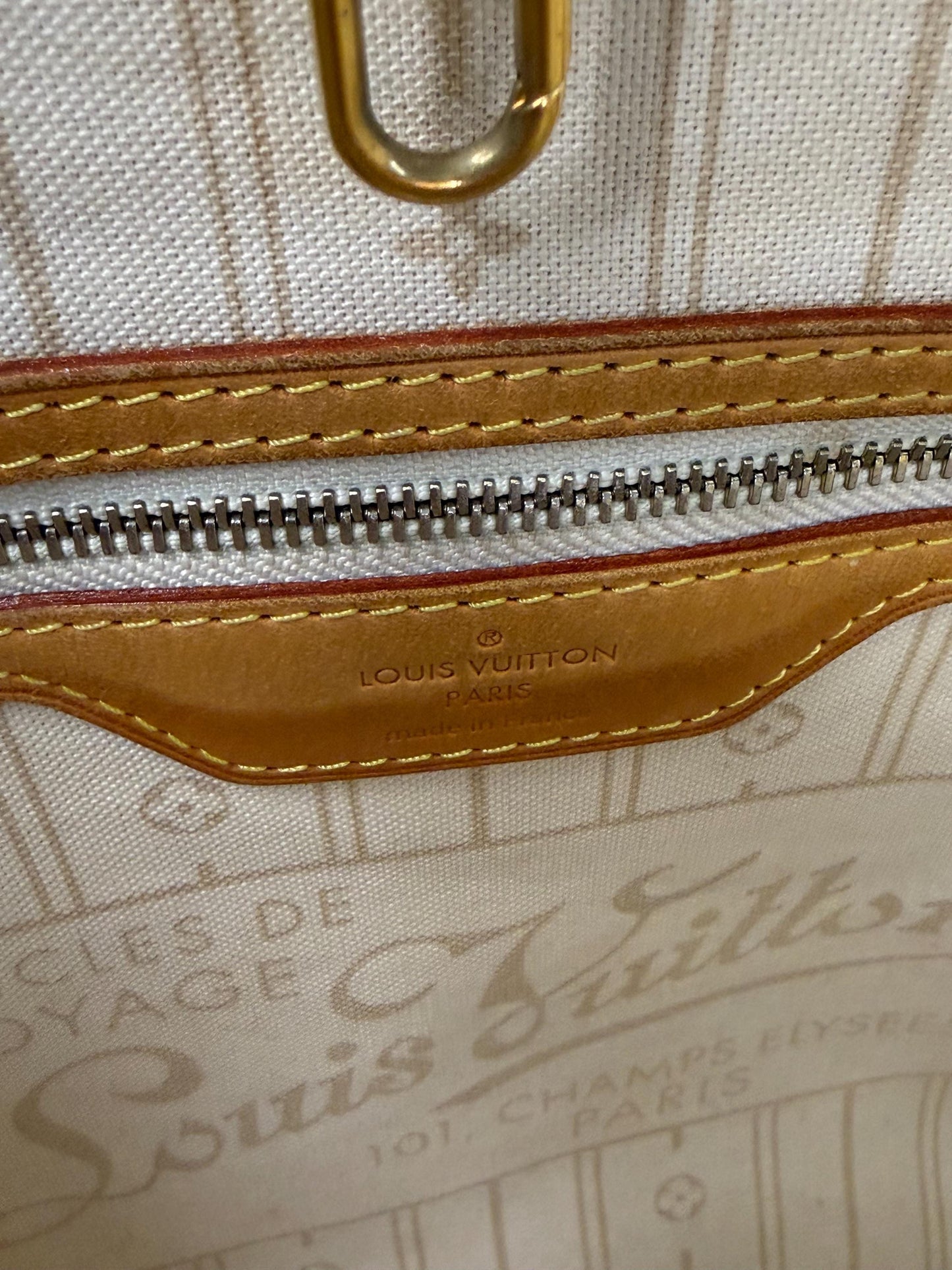 Louis Vuitton Damier Azur MM Neverfull Tote