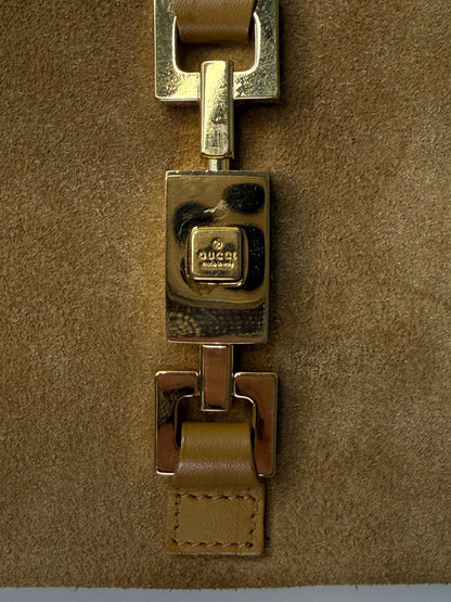 Gucci Jackie Bifold Beige Suede Wallet