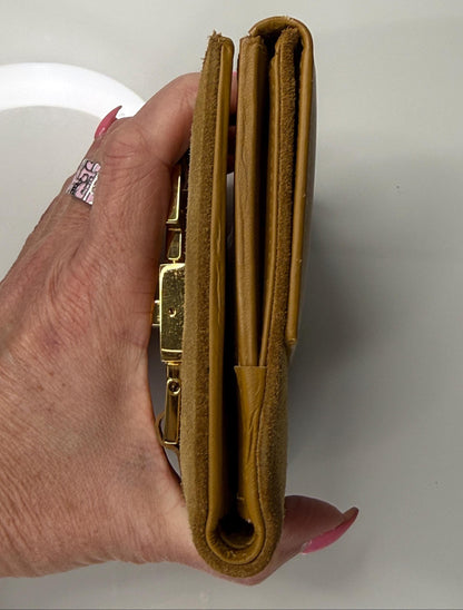 Gucci Jackie Bifold Beige Suede Wallet