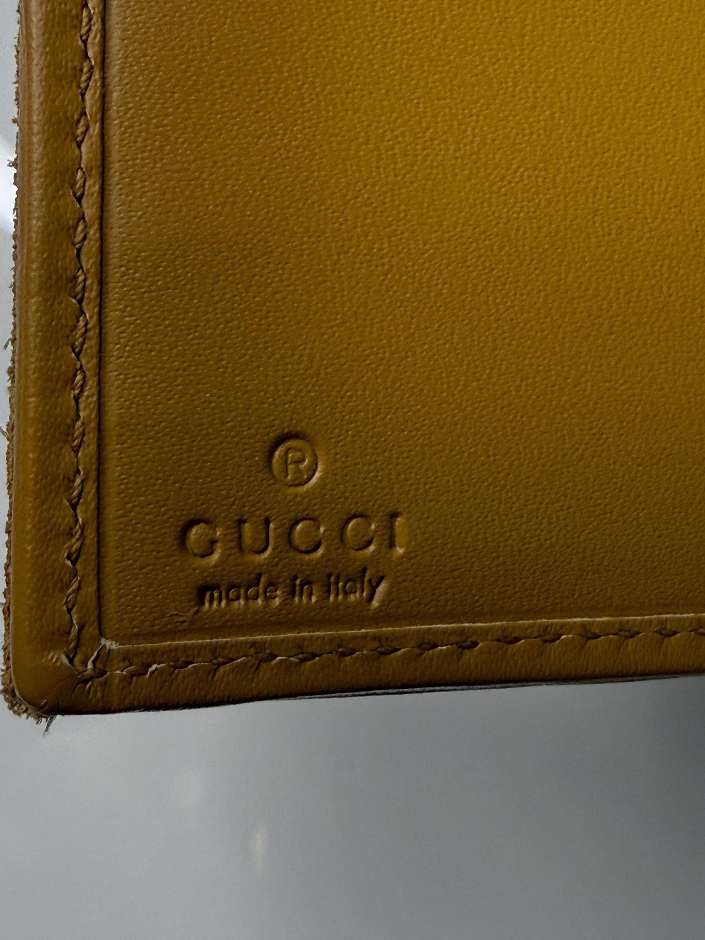 Gucci Jackie Bifold Beige Suede Wallet