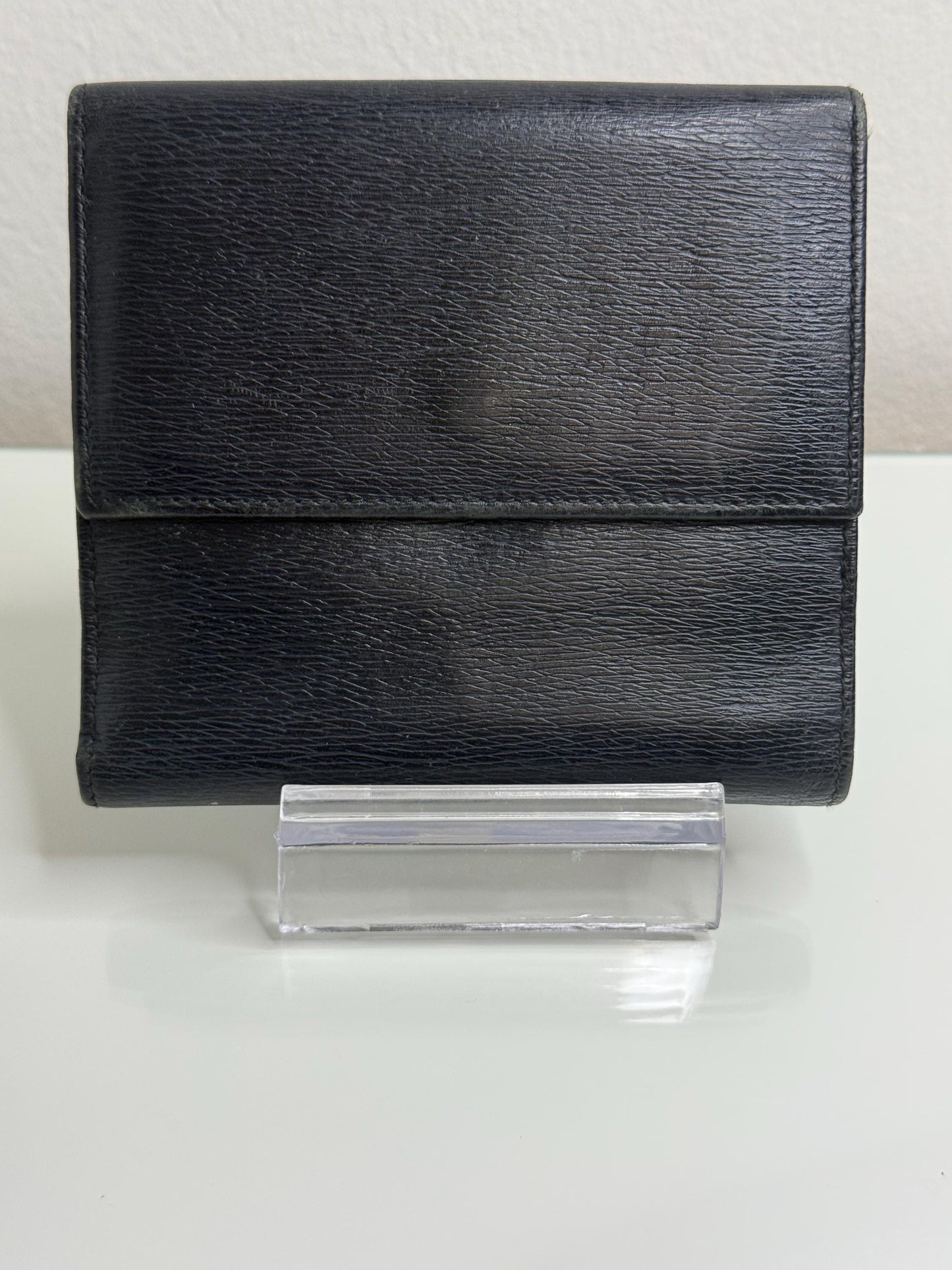 Gucci Vintage Black Leather Jackie Bifold Wallet
