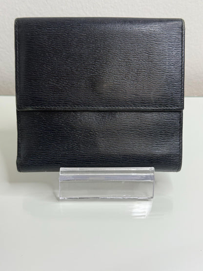 Gucci Vintage Black Leather Jackie Bifold Wallet