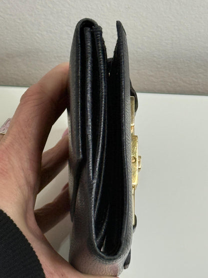 Gucci Vintage Black Leather Jackie Bifold Wallet