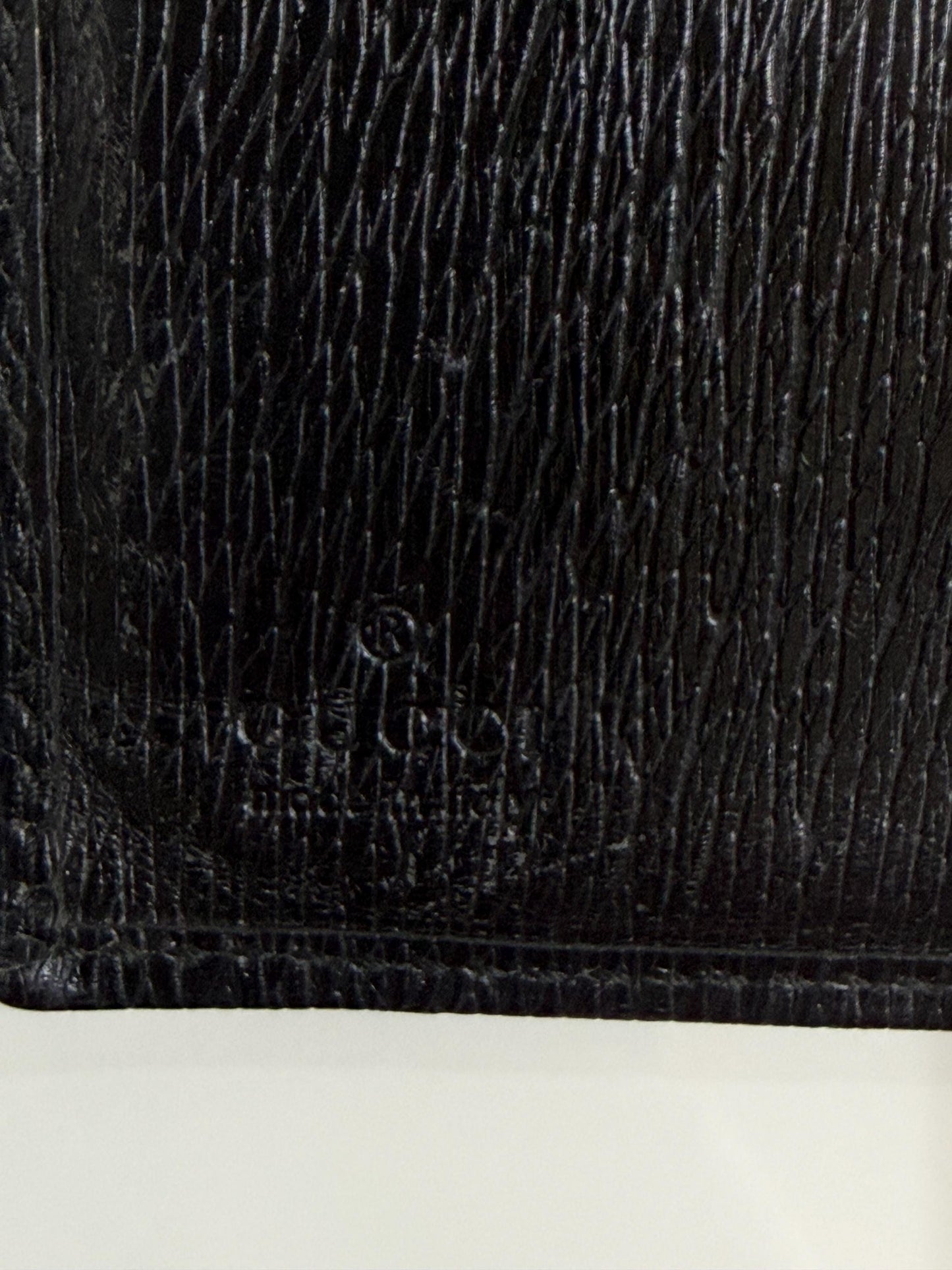 Gucci Vintage Black Leather Jackie Bifold Wallet