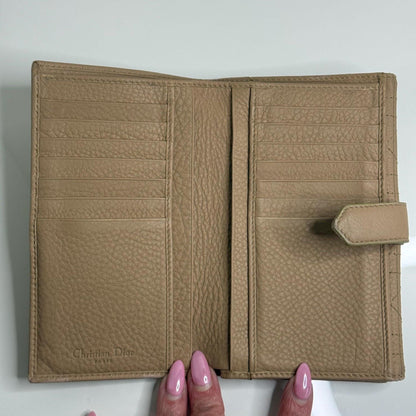 Christian Dior Beige Cannage Leather Wallet