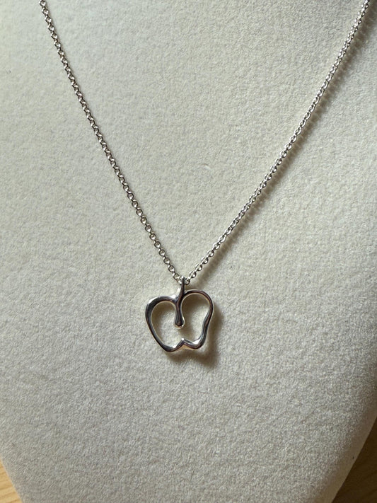 Tiffany Elsa Peretti Sterling Silver Apple Necklace
