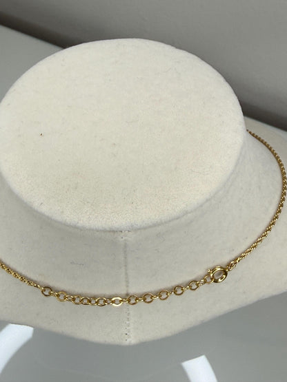 Christian Dior “CD  rope charm with rope chain Necklace