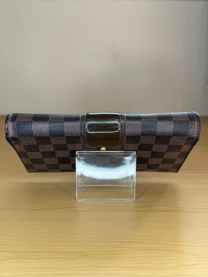 Louis Vuitton  Damier Ebene Sistina Long Wallet