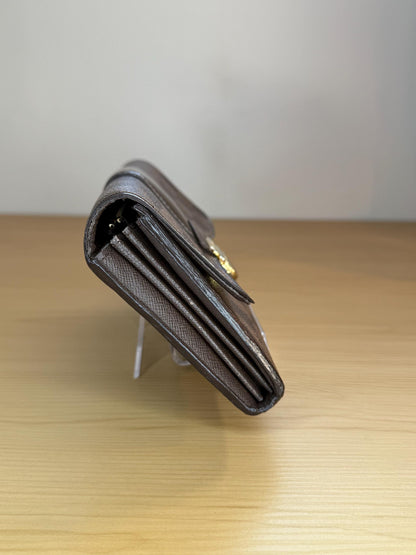 Louis Vuitton  Damier Ebene Sistina Long Wallet