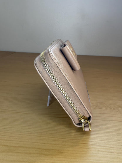 Prada Cammeo Saffiano Long Bow Zippy Wallet