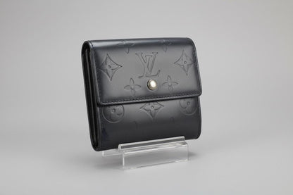 Louis Vuitton Monogram Matte Blue Portefeiulle Elise Trifold Wallet
