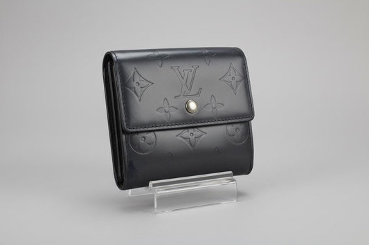 Louis Vuitton Monogram Matte Blue Portefeiulle Elise Trifold Wallet