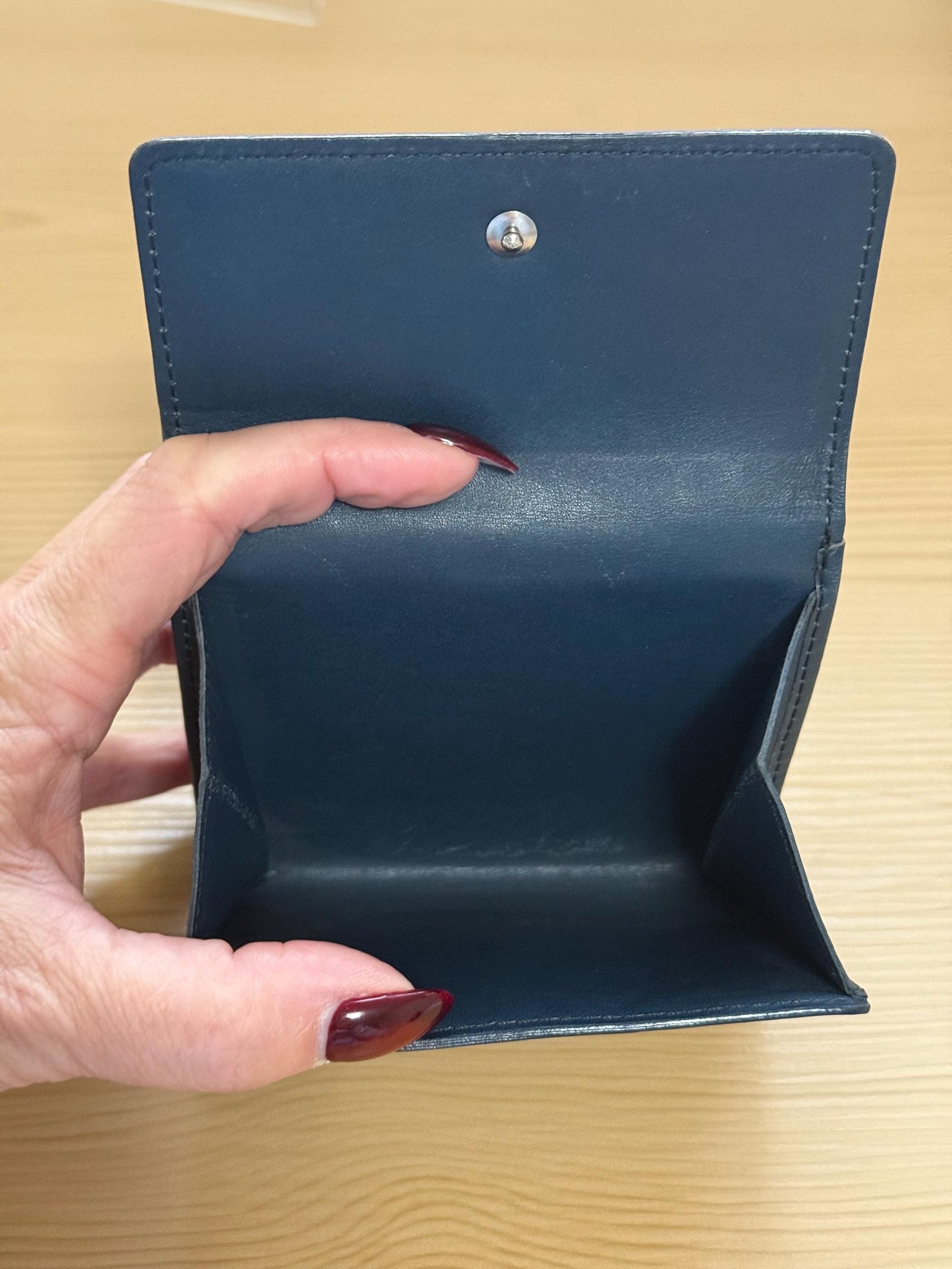 Louis Vuitton Monogram Matte Blue Portefeiulle Elise Trifold Wallet