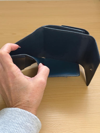 Louis Vuitton Monogram Matte Blue Portefeiulle Elise Trifold Wallet