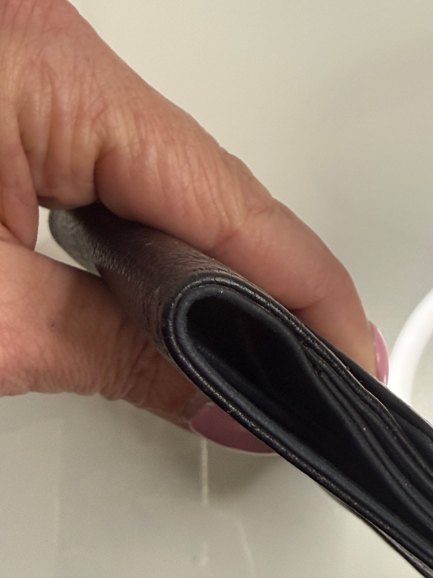 Chanel Black CC Compact Caviar Leather Wallet