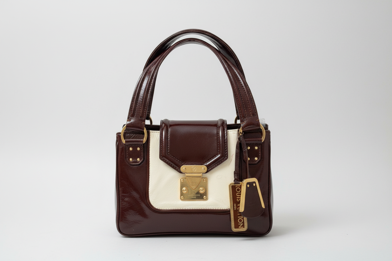 Louis Vuitton RARE Limited Edition 2002-2003 Cruise Line Sac Bicolor Patent Leather