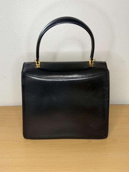 Bally Vintage Black Top Handle Bag
