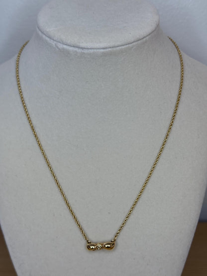Authentic Vintage Christian Dior Bow Necklace with Rhinestones