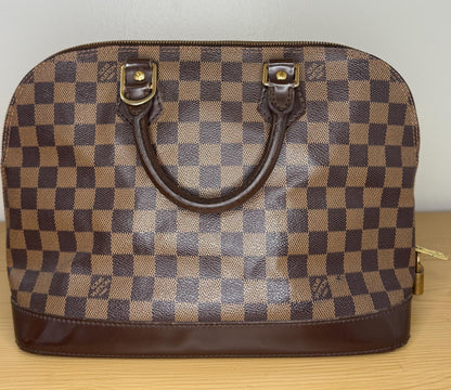 Louis Vuitton Damier Ebene Alma PM Canvas Bag