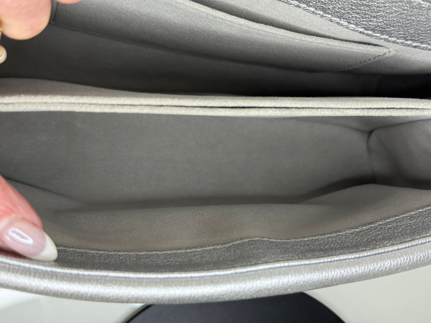 Louis Vuitton Very Silver Leather