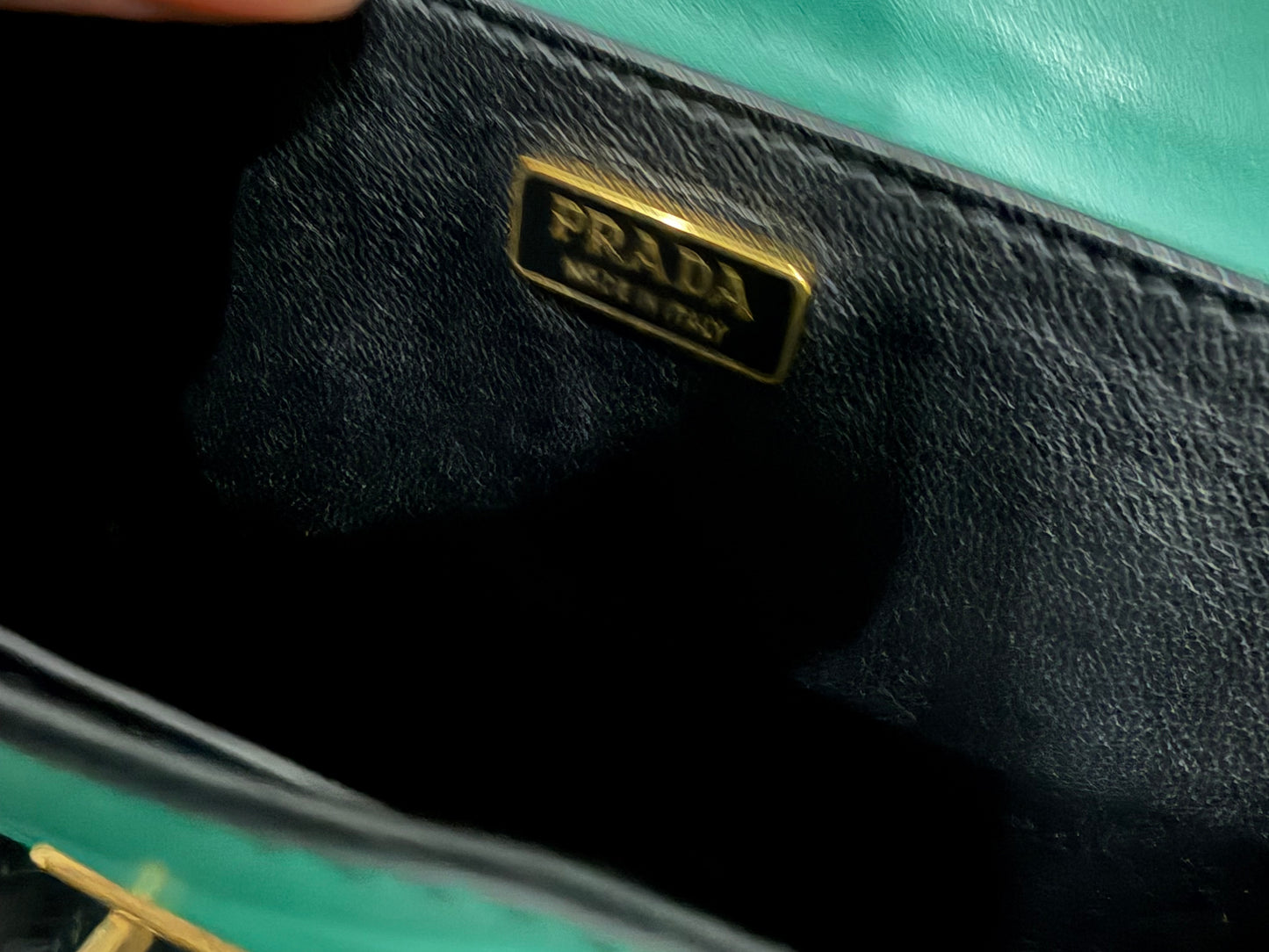 Prada Cahier Green Saffiano Leather