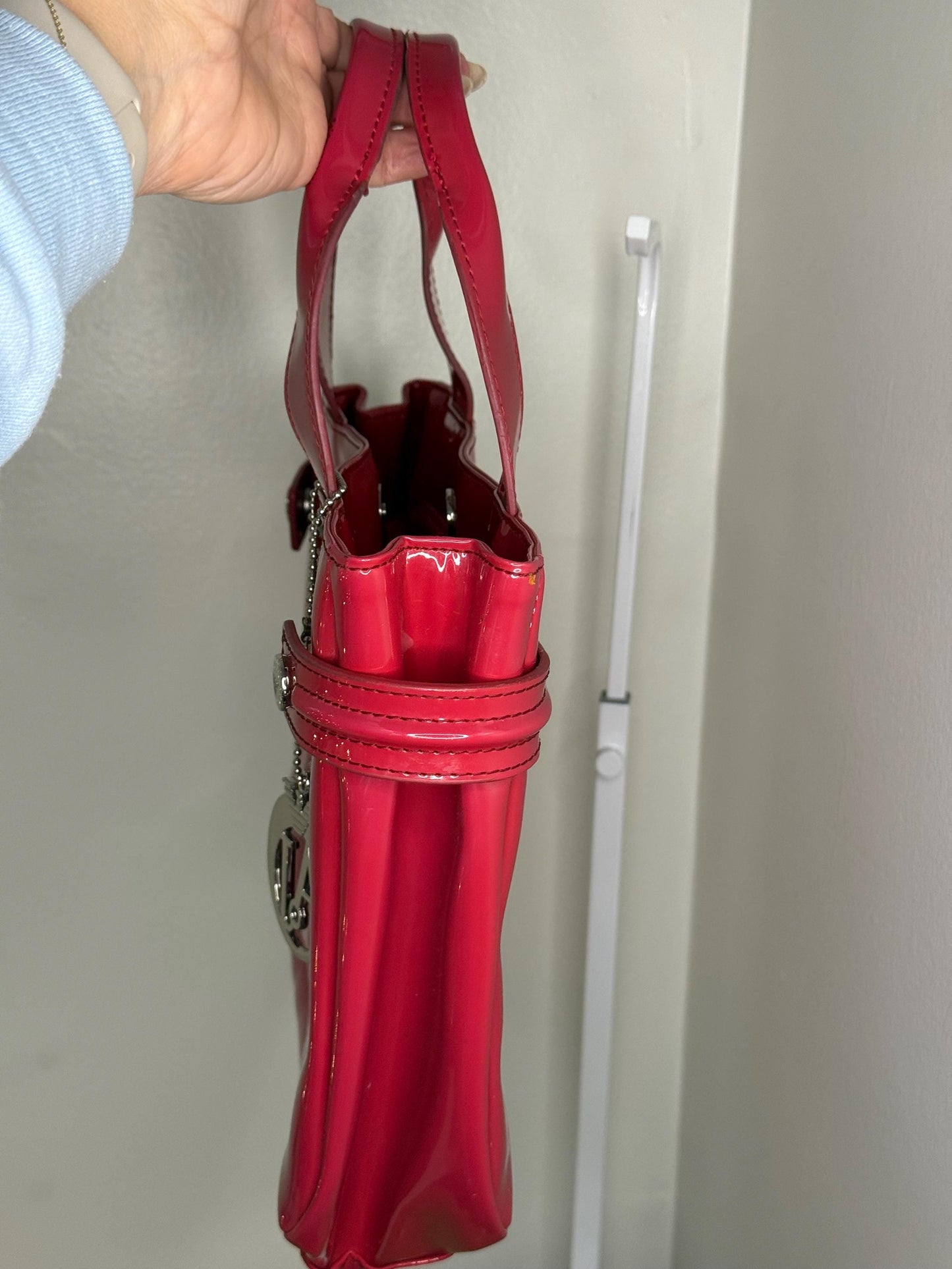 Armani Jeans Red Patent Leather Handbag