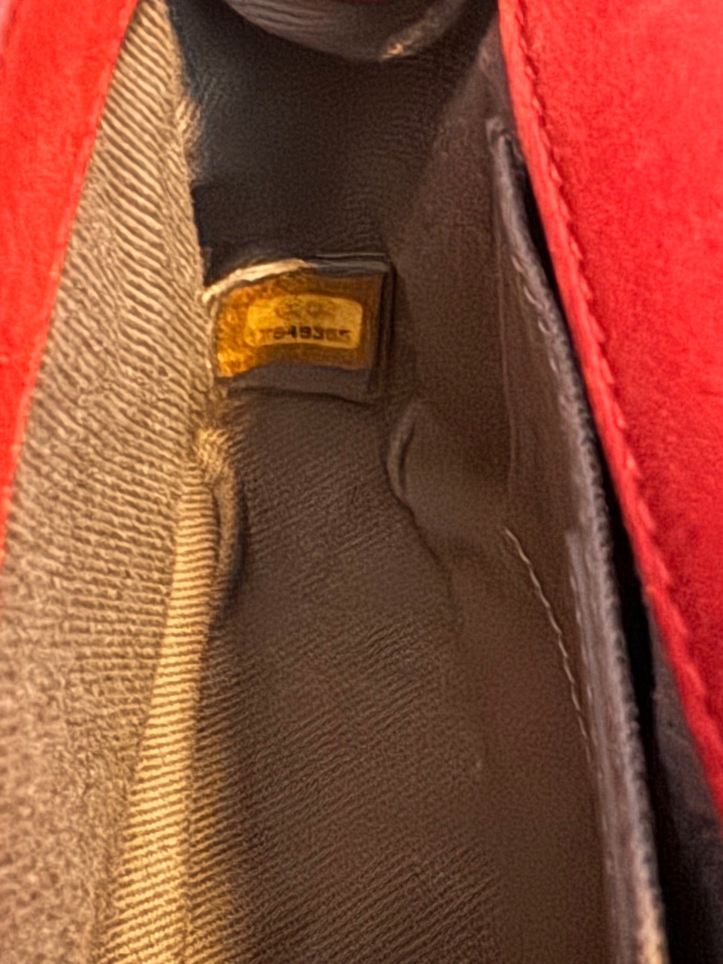 Chanel Red Diamond Stitch Calfskin Flap
