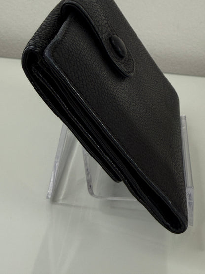 Chanel Vintage Black CC Compact Caviar Leather Wallet