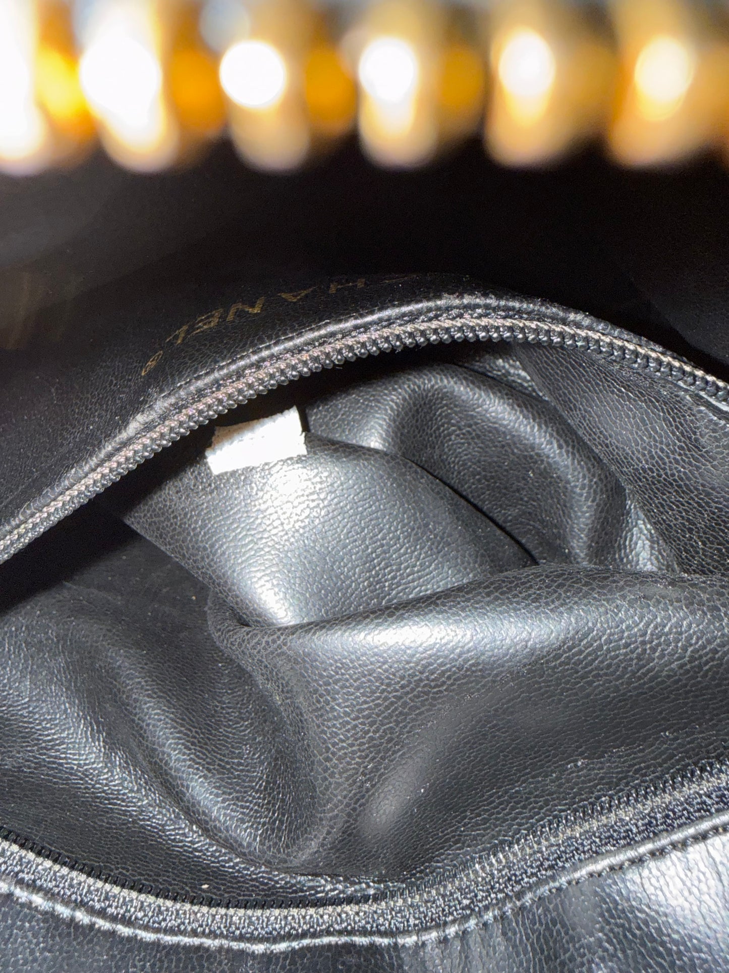Chanel Black Vintage Quilted Black Lambskin Bag