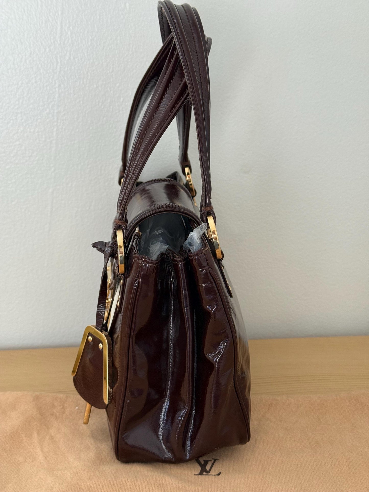 Louis Vuitton RARE Limited Edition 2002-2003 Cruise Line Sac Bicolor Patent Leather