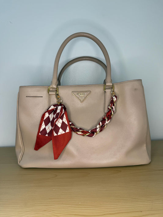 AUTHENTIC Prada Galleria Cameo Beige Saffiano Leather Bag